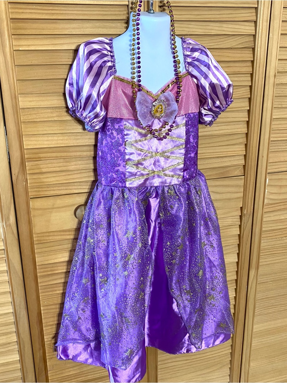 Girl’s Disney Princess Rapunzel Halloween Costume Dress Gown
